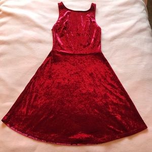 Velvet red dress